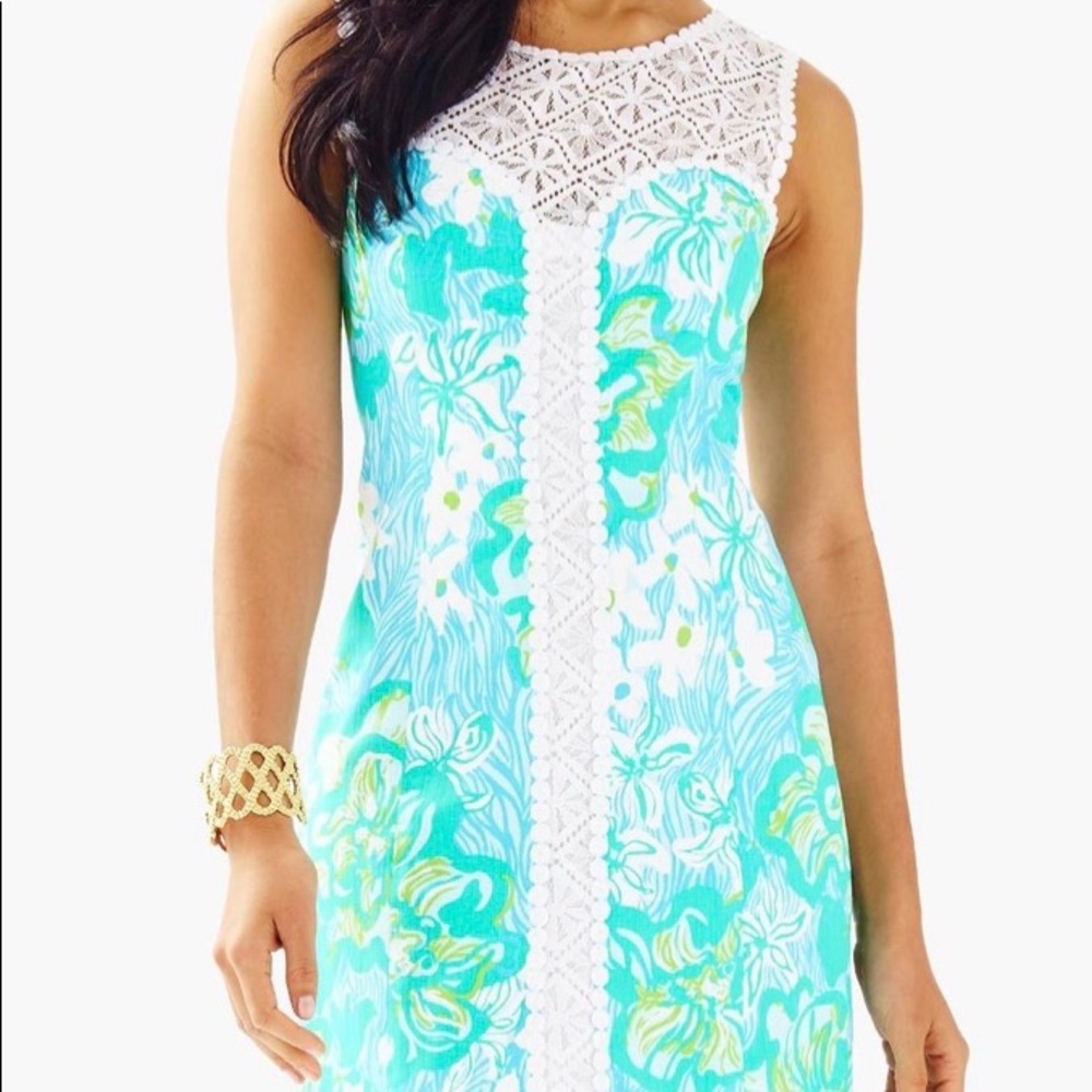 Lilly Pulitzer Sofia Lace Shift Dress Sz 8